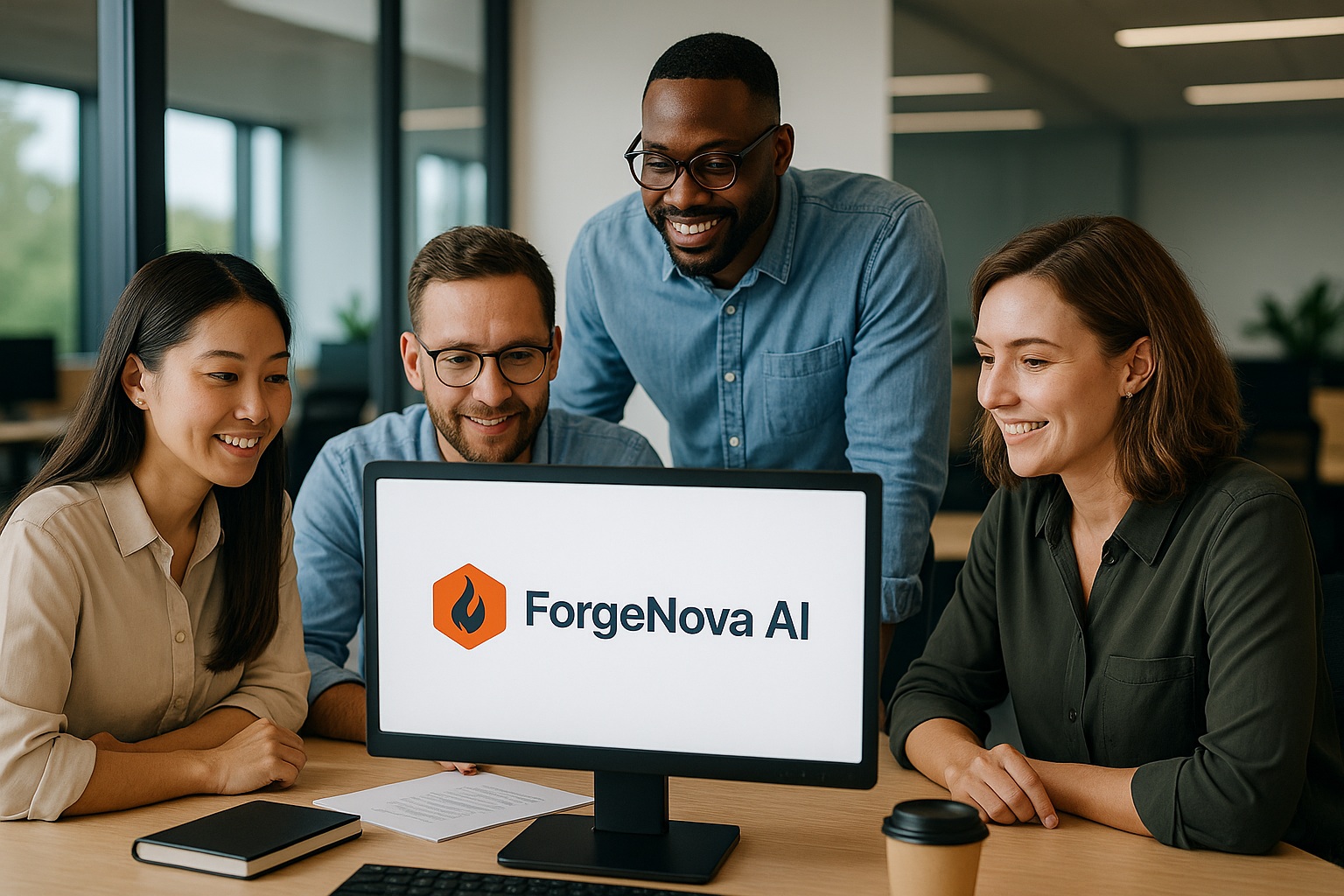 Team collaborating at ForgeNova AI